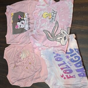 Pink Graphic Long & Short Sleeve Shirts